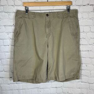 SCOTTeVest Shorts Mens 36 Khaki Chino Hidden Cargo Pockets TEC Hiking Gorpcore
